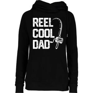 Men Reel Cool Dad Fishing Daddy Fathers Day Gift Womens Funnel Neck Pullover Hood