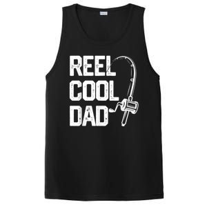 Men Reel Cool Dad Fishing Daddy Fathers Day Gift PosiCharge Competitor Tank