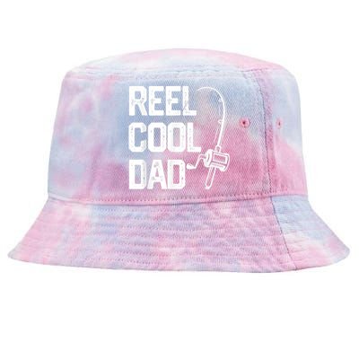 Men Reel Cool Dad Fishing Daddy Fathers Day Gift Tie-Dyed Bucket Hat