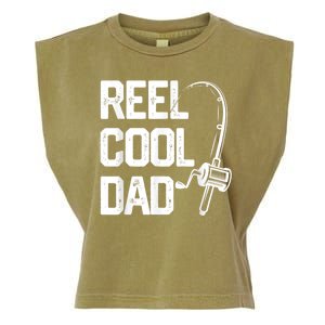 Men Reel Cool Dad Fishing Daddy Fathers Day Gift Garment-Dyed Women's Muscle Tee