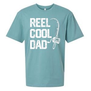 Men Reel Cool Dad Fishing Daddy Fathers Day Gift Sueded Cloud Jersey T-Shirt