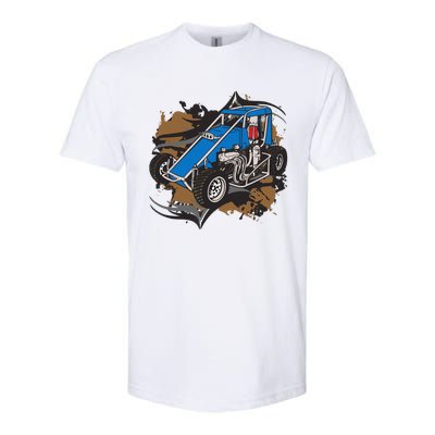 Midget Race Car Dirt Track Racing Softstyle® CVC T-Shirt