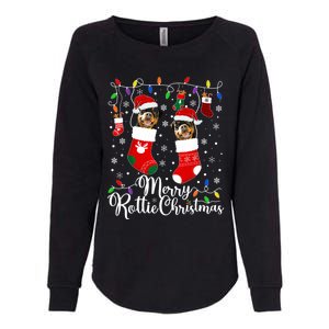 Merry Rottie Christmas Rottweiler Xmas Party Rottweiler Cool Gift Womens California Wash Sweatshirt