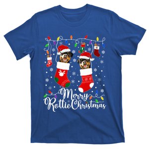 Merry Rottie Christmas Rottweiler Xmas Party Rottweiler Cool Gift T-Shirt