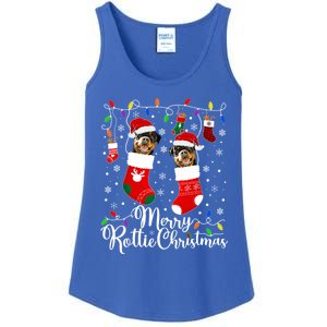 Merry Rottie Christmas Rottweiler Xmas Party Rottweiler Cool Gift Ladies Essential Tank