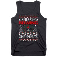 Merry Rowing Christmas Ugly Sweater Outdoors Tank Top