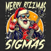 Merry Rizzmas Christmas Rizz Cool Santa Sunglasses Xmas 7 Panel Mesh Trucker Snapback Hat
