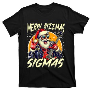 Merry Rizzmas Christmas Rizz Cool Santa Sunglasses Xmas T-Shirt