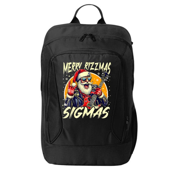 Merry Rizzmas Christmas Rizz Cool Santa Sunglasses Xmas City Backpack