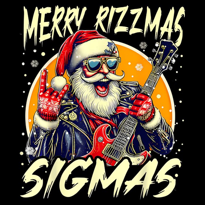Merry Rizzmas Christmas Rizz Cool Santa Sunglasses Xmas City Backpack