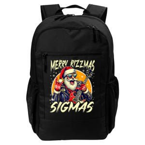 Merry Rizzmas Christmas Rizz Cool Santa Sunglasses Xmas Daily Commute Backpack