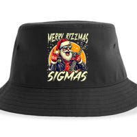 Merry Rizzmas Christmas Rizz Cool Santa Sunglasses Xmas Sustainable Bucket Hat