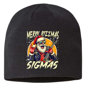 Merry Rizzmas Christmas Rizz Cool Santa Sunglasses Xmas Sustainable Beanie