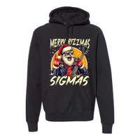 Merry Rizzmas Christmas Rizz Cool Santa Sunglasses Xmas Premium Hoodie