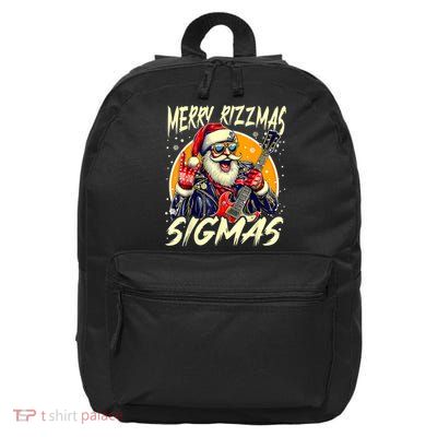 Merry Rizzmas Christmas Rizz Cool Santa Sunglasses Xmas 16 in Basic Backpack