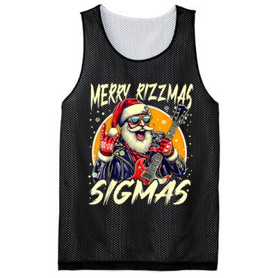 Merry Rizzmas Christmas Rizz Cool Santa Sunglasses Xmas Mesh Reversible Basketball Jersey Tank