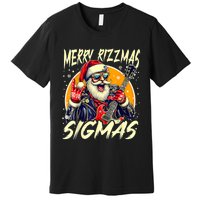 Merry Rizzmas Christmas Rizz Cool Santa Sunglasses Xmas Premium T-Shirt