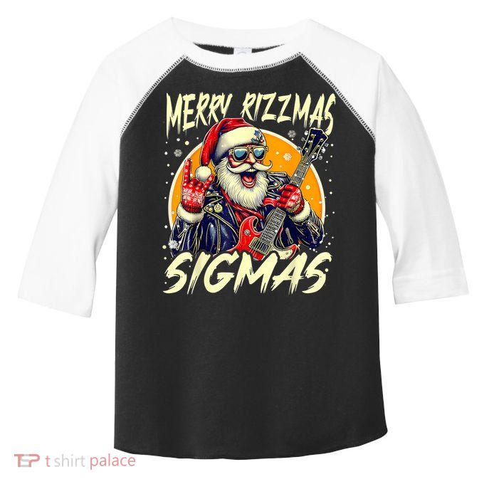 Merry Rizzmas Christmas Rizz Cool Santa Sunglasses Xmas Toddler Fine Jersey T-Shirt