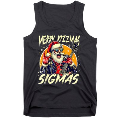 Merry Rizzmas Christmas Rizz Cool Santa Sunglasses Xmas Tank Top