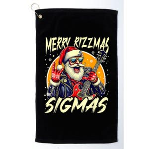 Merry Rizzmas Christmas Rizz Cool Santa Sunglasses Xmas Platinum Collection Golf Towel