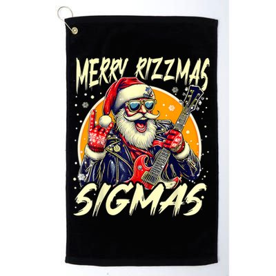 Merry Rizzmas Christmas Rizz Cool Santa Sunglasses Xmas Golf Towel