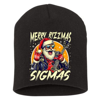 Merry Rizzmas Christmas Rizz Cool Santa Sunglasses Xmas Short Acrylic Beanie