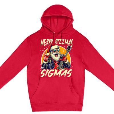 Merry Rizzmas Christmas Rizz Cool Santa Sunglasses Xmas Premium Pullover Hoodie