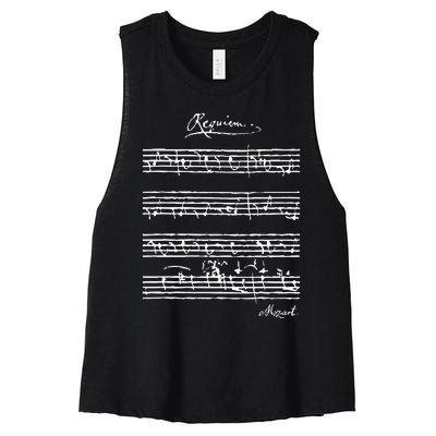 MozartS Requiem Classical Music Lover Women's Racerback Cropped Tank