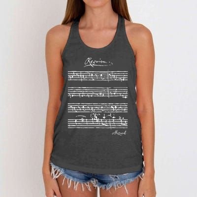 MozartS Requiem Classical Music Lover Women's Knotted Racerback Tank