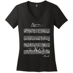 MozartS Requiem Classical Music Lover Women's V-Neck T-Shirt