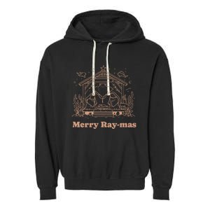 Merry Raymas Christmas Garment-Dyed Fleece Hoodie