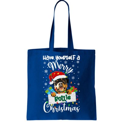 Merry Rottie Christmas Rottweiler Xmas Party Rottweiler Gift Tote Bag