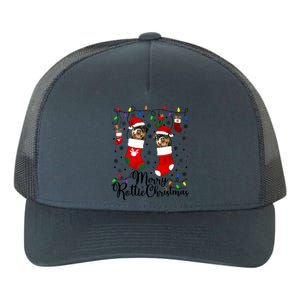 Merry Rottie Christmas Rottweiler Xmas Party Rottweiler Gift Yupoong Adult 5-Panel Trucker Hat