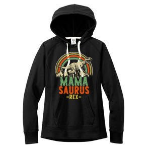 Mamasaurus Rex Christmas Dinosaur Matching Family Gift Women's Fleece Hoodie