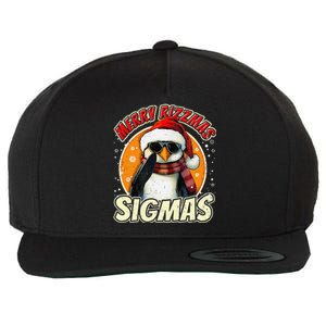 Merry Rizzmas Christmas Rizz Cool Peguin Sunglasses Sigmas Wool Snapback Cap