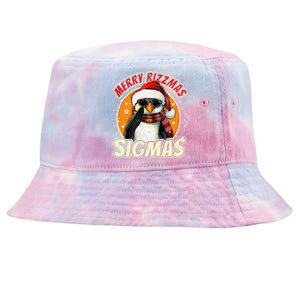 Merry Rizzmas Christmas Rizz Cool Peguin Sunglasses Sigmas Tie-Dyed Bucket Hat