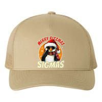 Merry Rizzmas Christmas Rizz Cool Peguin Sunglasses Sigmas Yupoong Adult 5-Panel Trucker Hat