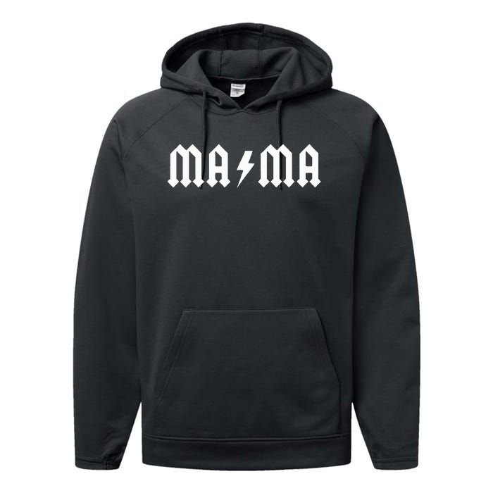 Mama Rocks Cool Lightning Performance Fleece Hoodie