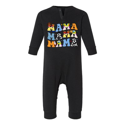 Mama Retro Character Cute Infant Fleece One Piece