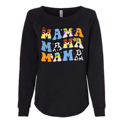 Mama Retro Character Cute Womens California Wash Sweatshirt