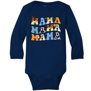 Mama Retro Character Cute Baby Long Sleeve Bodysuit