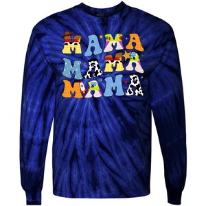 Mama Retro Character Cute Tie-Dye Long Sleeve Shirt