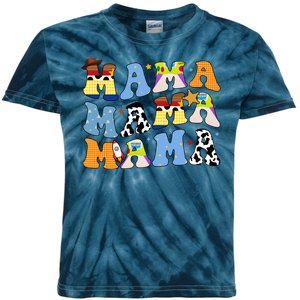 Mama Retro Character Cute Kids Tie-Dye T-Shirt