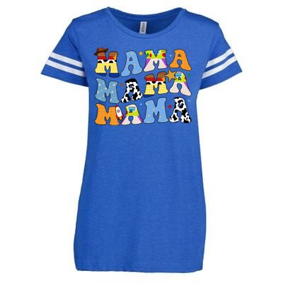 Mama Retro Character Cute Enza Ladies Jersey Football T-Shirt