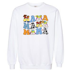 Mama Retro Character Cute Garment-Dyed Sweatshirt