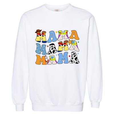 Mama Retro Character Cute Garment-Dyed Sweatshirt
