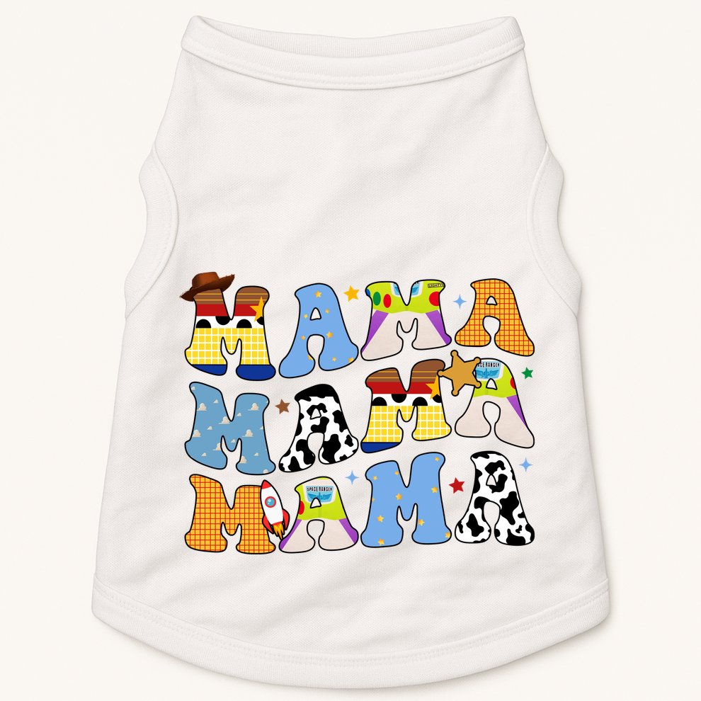 Mama Retro Character Cute Doggie Tank