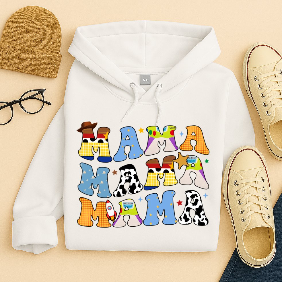 Mama Retro Character Cute Hoodie