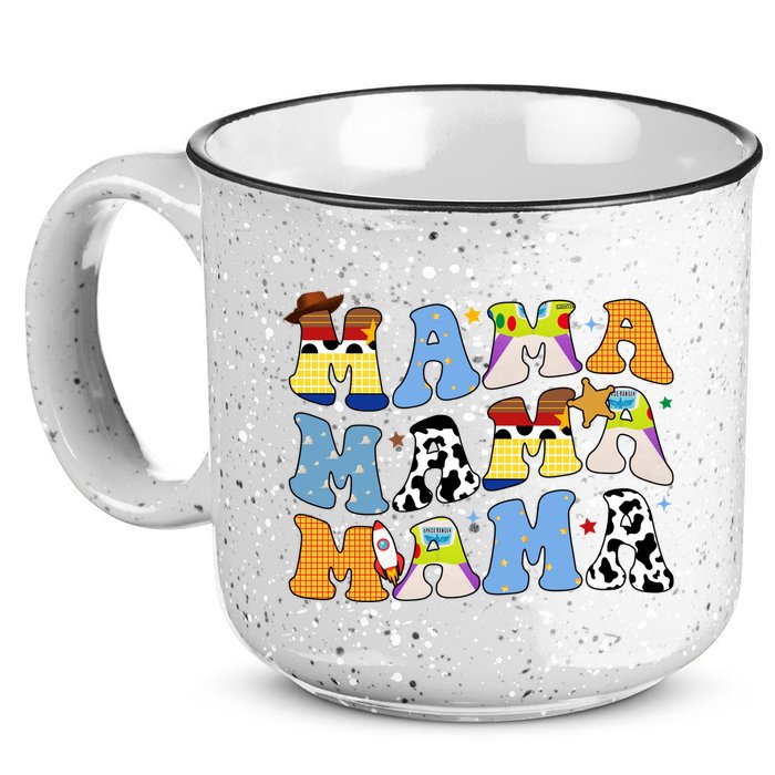 Mama Retro Character Cute 15oz Campfire Ceramic Mug