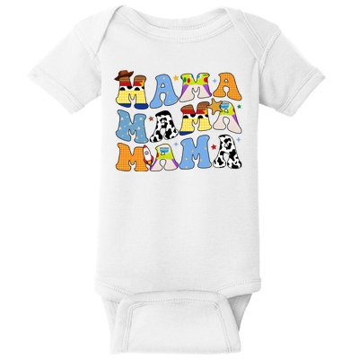 Mama Retro Character Cute Baby Bodysuit